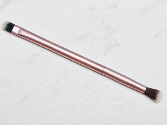Double End Rose Gold Pigment Applicator Brush - Luxie Nail