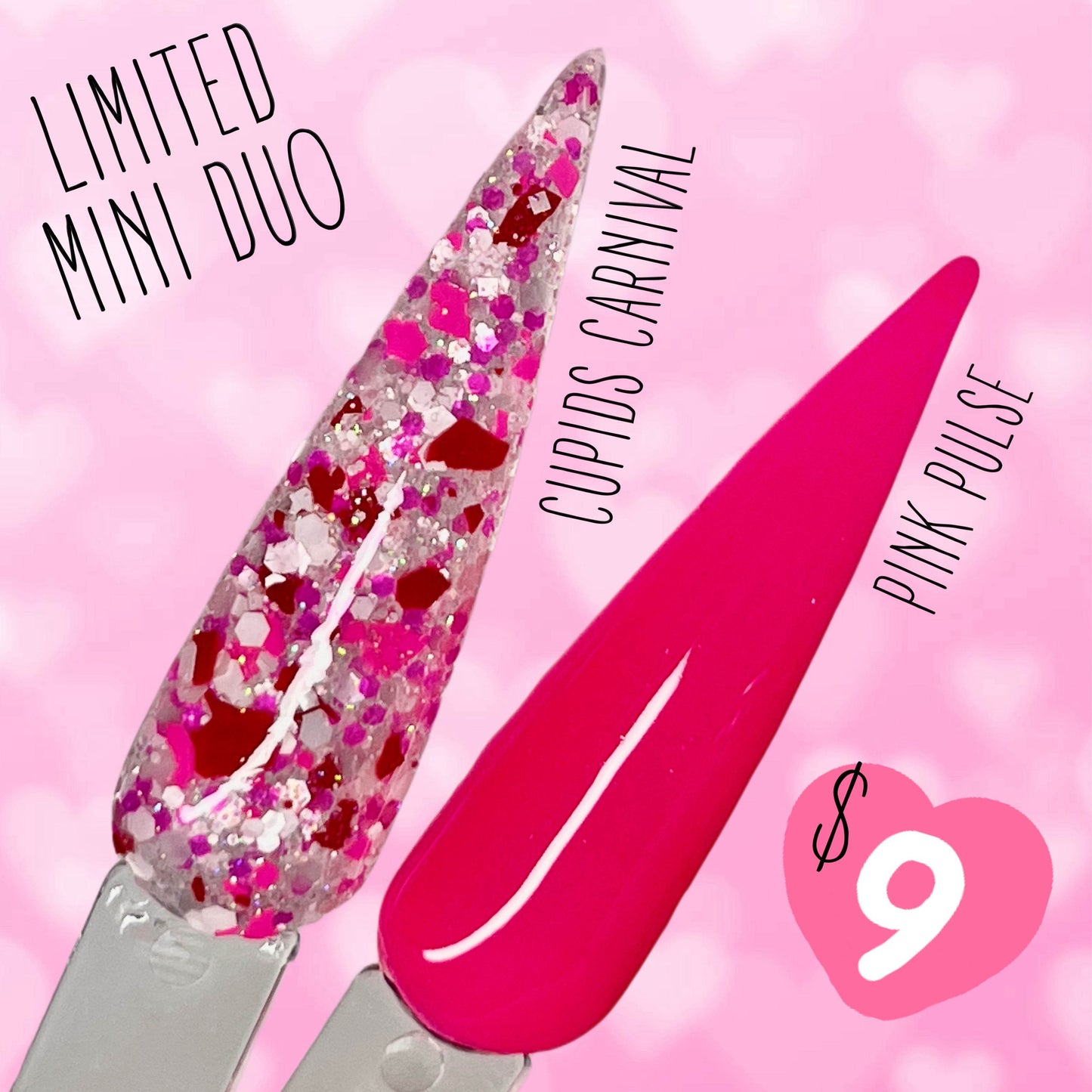 LIMITED! Cupids Carnival & Pink Pulse Mini Duo - Luxie Nail