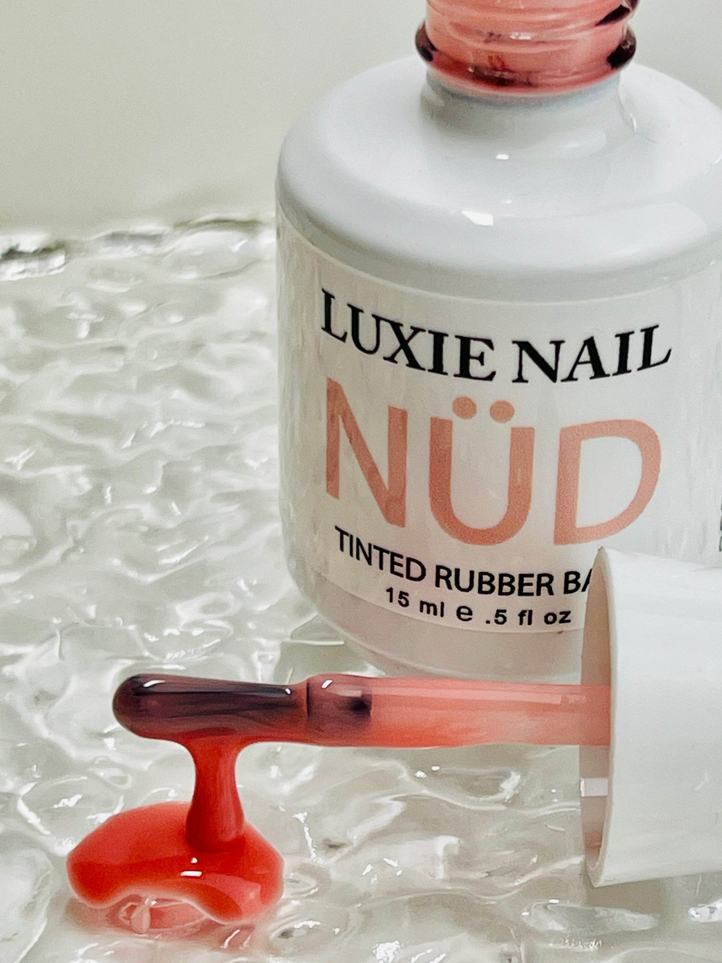 NÜD 024 Pink Salmon- HEMA FREE Rubber Base 15ml - Luxie Nail
