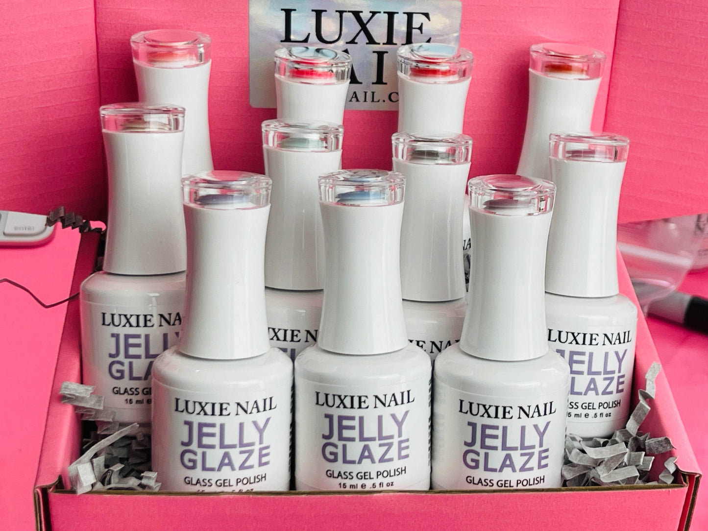 Jelly Glaze Gel Polish Collection 12 Shades - Luxie Nail