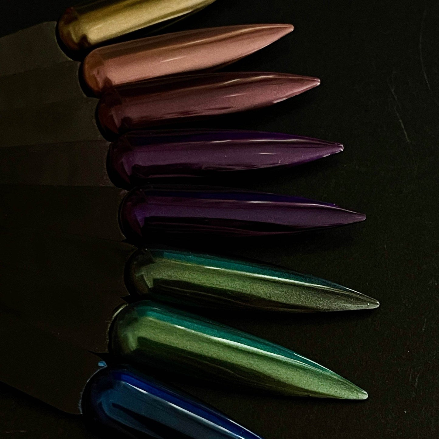 Aurora Dust Chrome Powder Pigment- Set of 8 - Luxie Nail