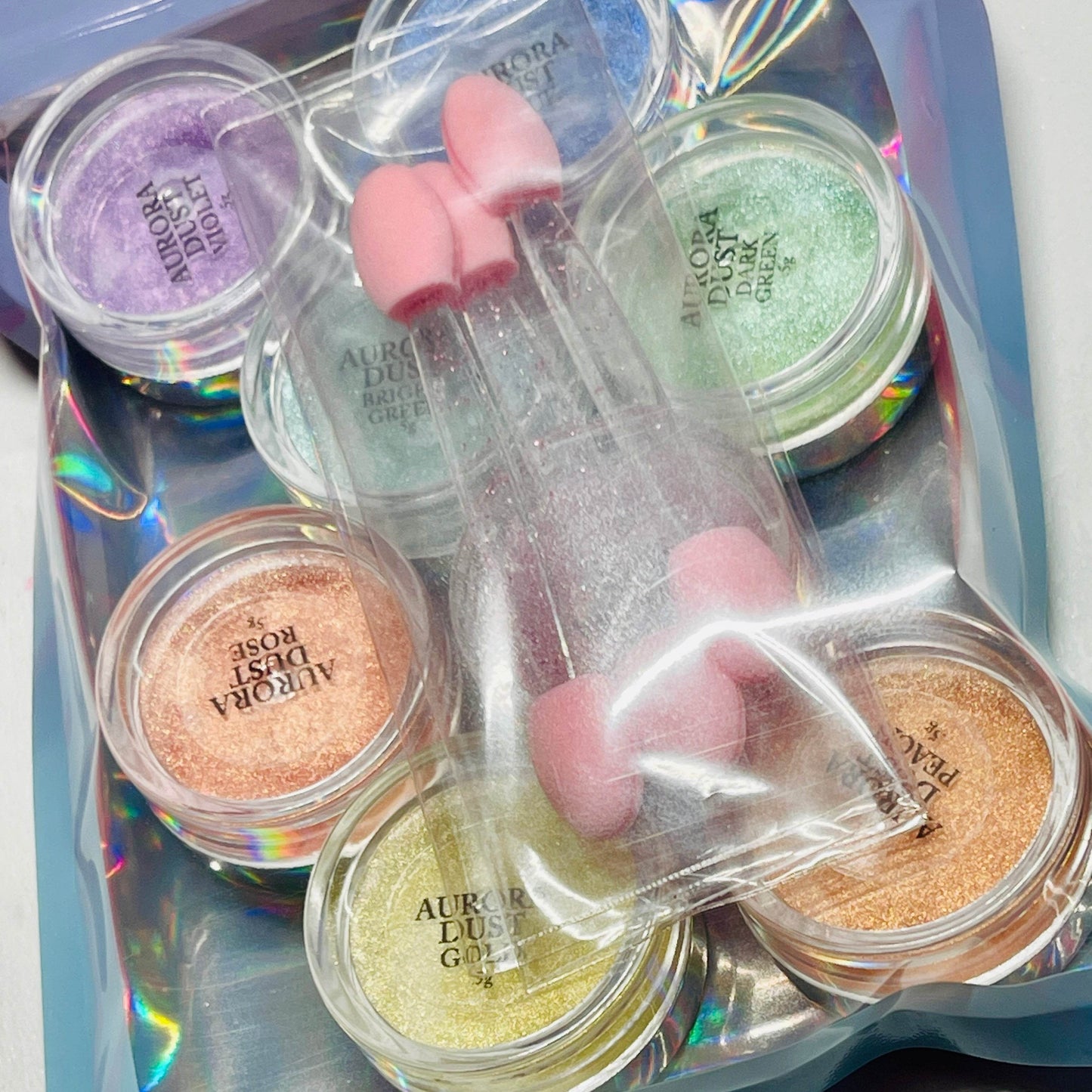 Aurora Dust Chrome Powder Pigment- Set of 8 - Luxie Nail