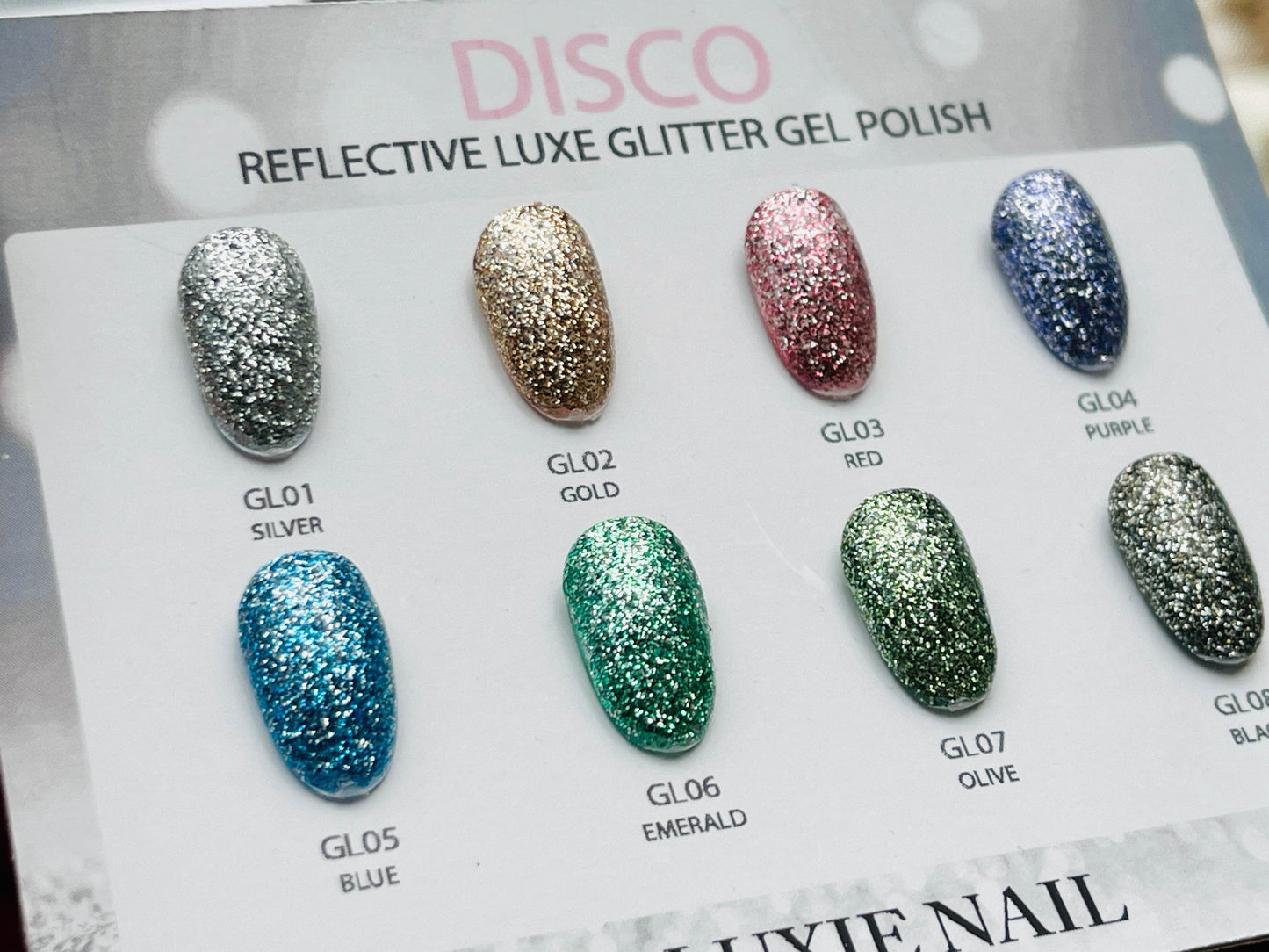Olive Disco Glitter UV Gel No.GL07 15ml - Luxie Nail