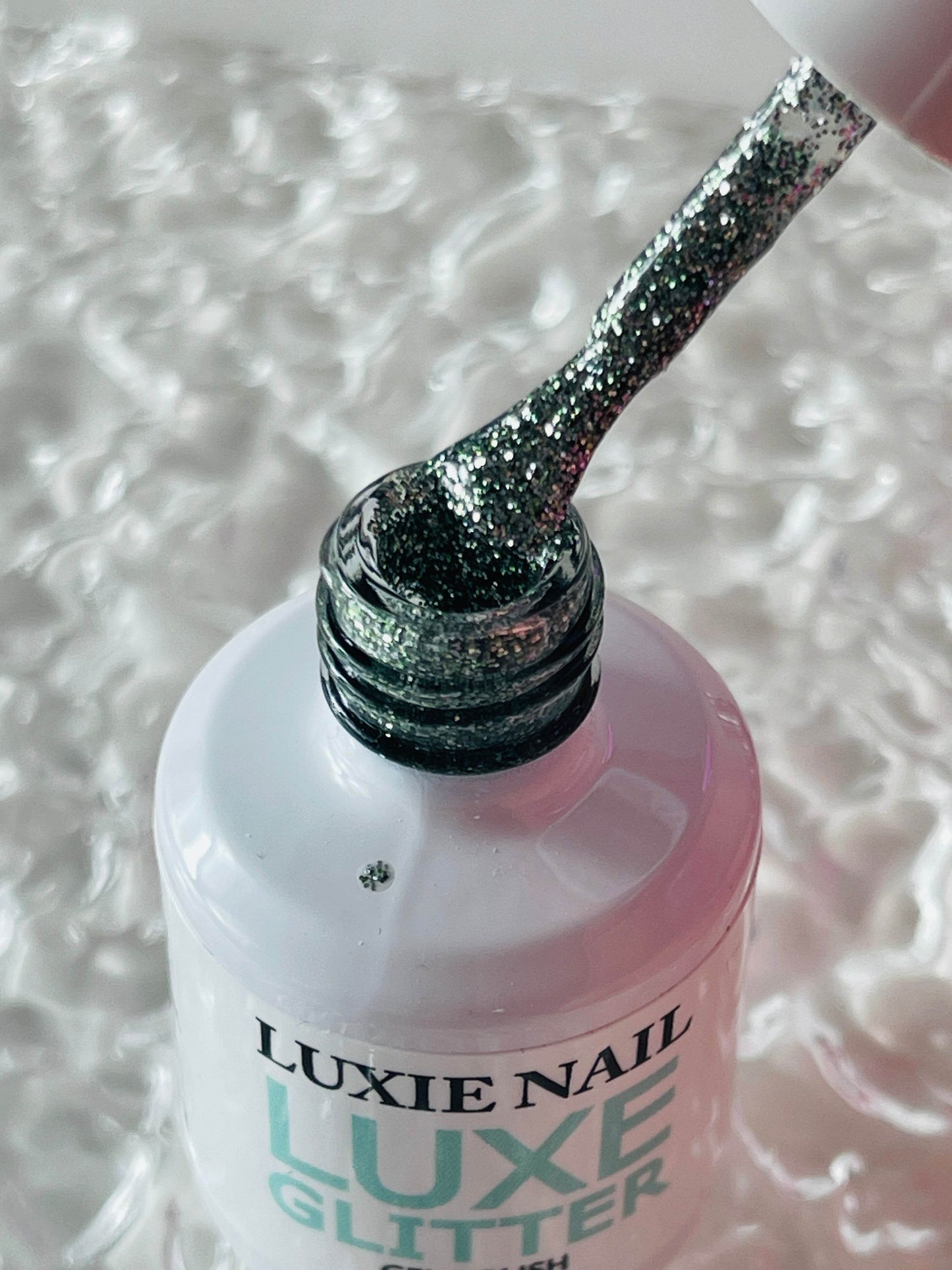 Olive Disco Glitter UV Gel No.GL07 15ml - Luxie Nail