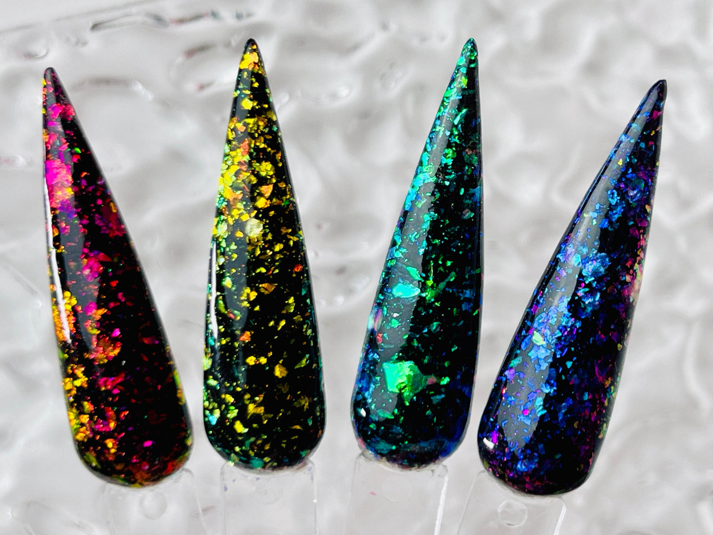 Interstellar Aurora Flake Collection Acrylic Dip Powder- Luxie Nail