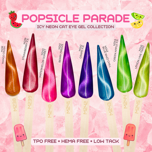 Popsicle Parade Collection- Set of 8 Cat Eye Gel Polish 15ml