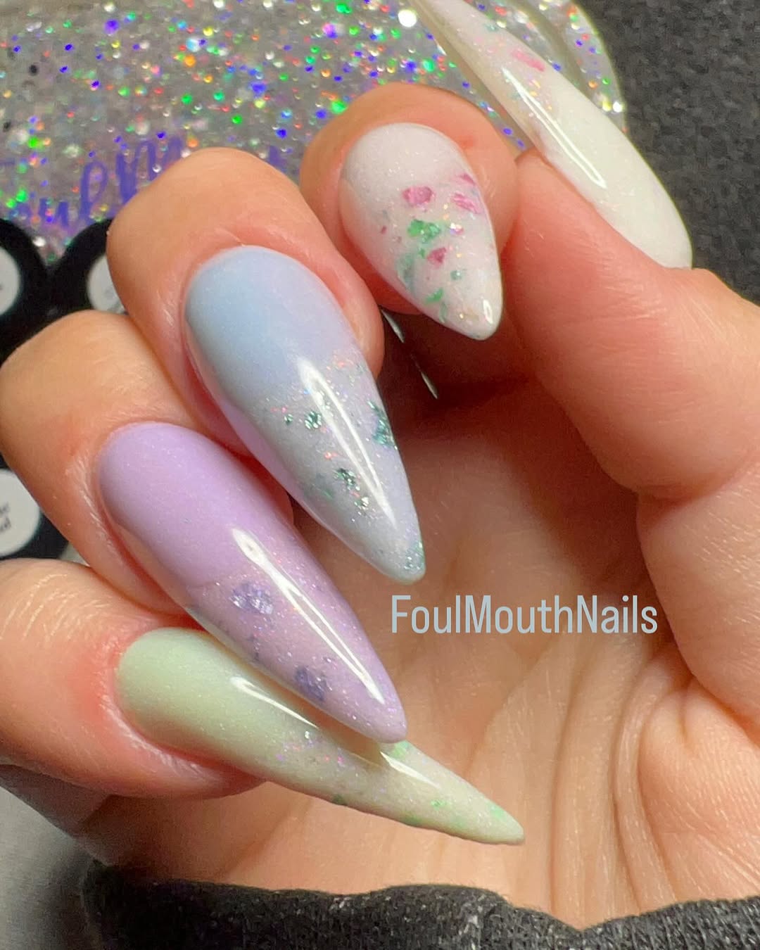 🧁 Let Them Eat Cake Foils Acrylic Dip Powder- Luxie Nail