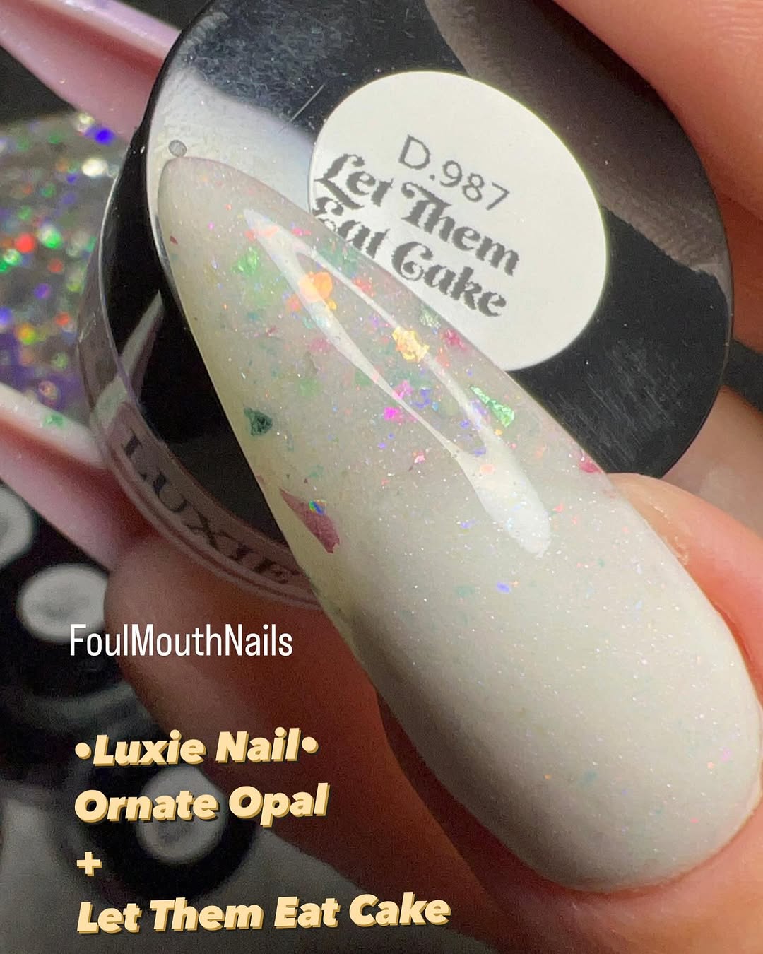 🧁 Let Them Eat Cake Foils Acrylic Dip Powder- Luxie Nail