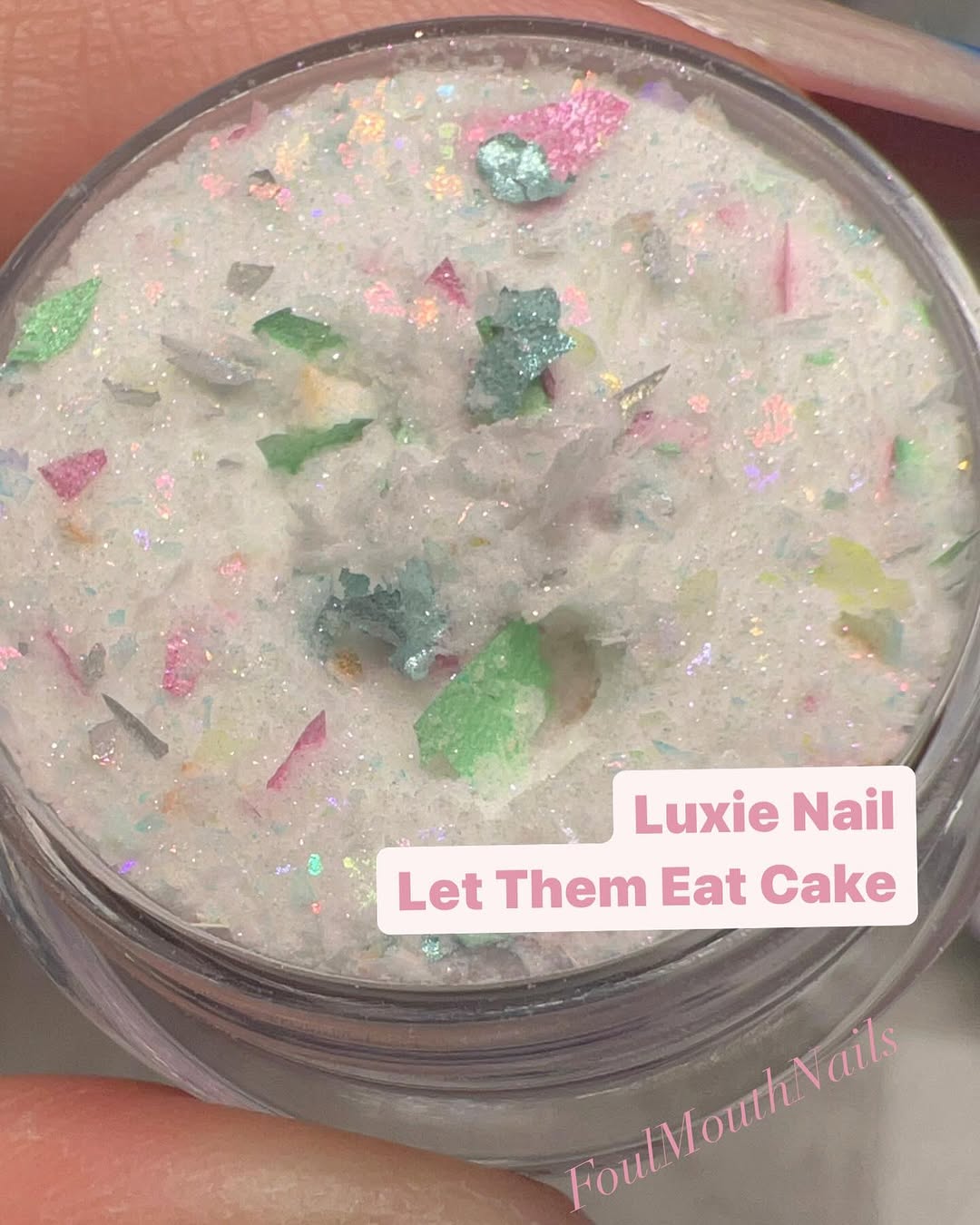 🧁 Let Them Eat Cake Foils Acrylic Dip Powder- Luxie Nail