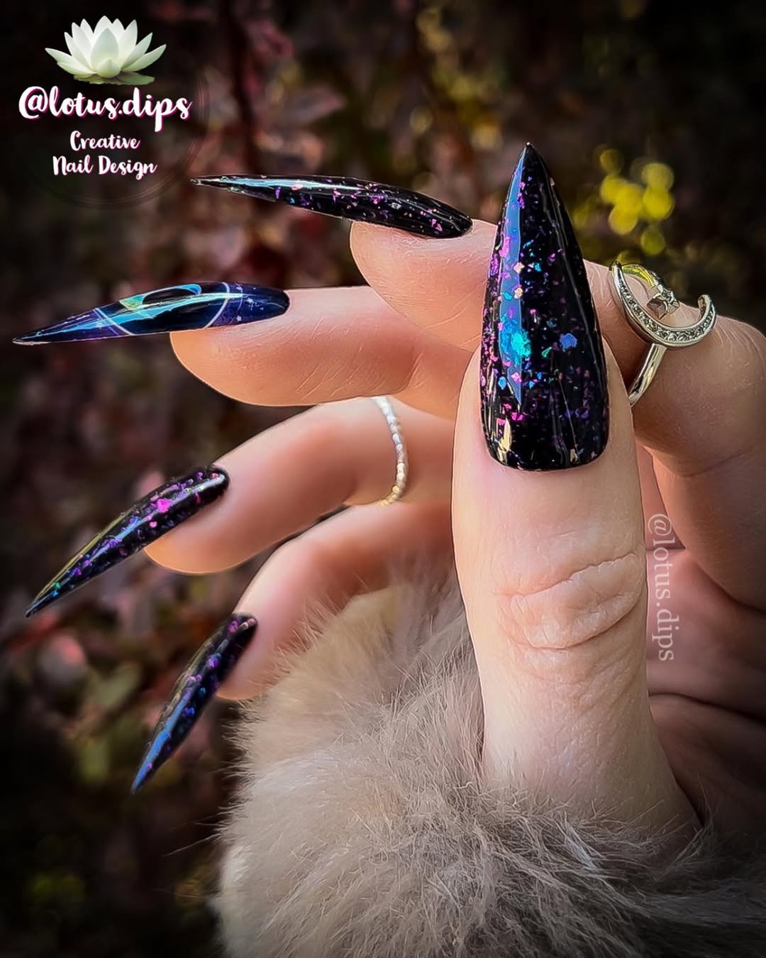 Interstellar Aurora Flake Collection Acrylic Dip Powder- Luxie Nail