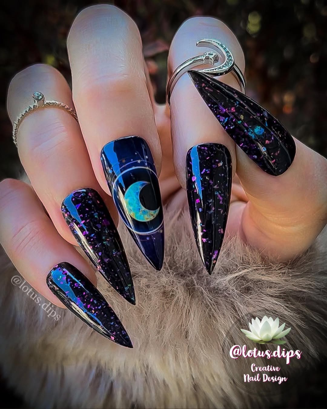 Interstellar Aurora Flake Collection Acrylic Dip Powder- Luxie Nail