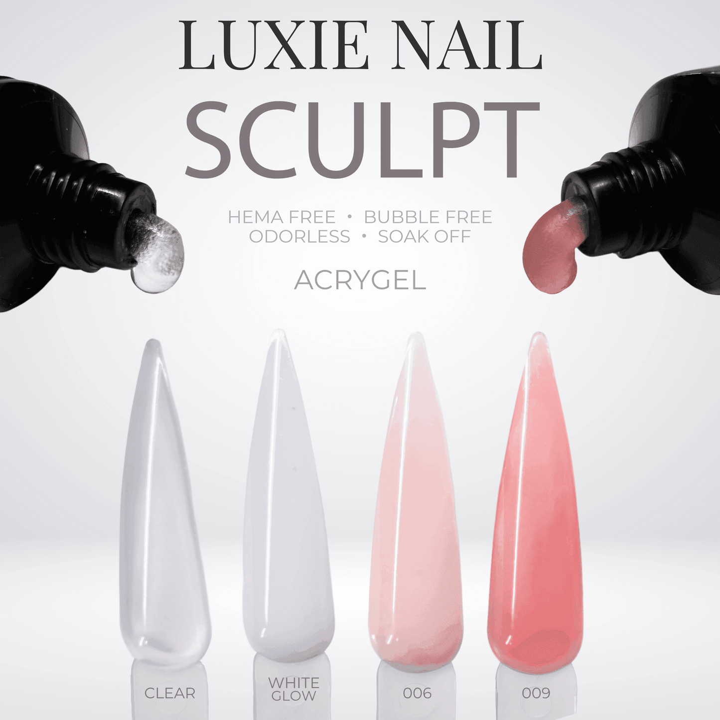Sculpt Acrygel 009 Pink Macaron HEMA Free 30ml UV Gel- Luxie Nail