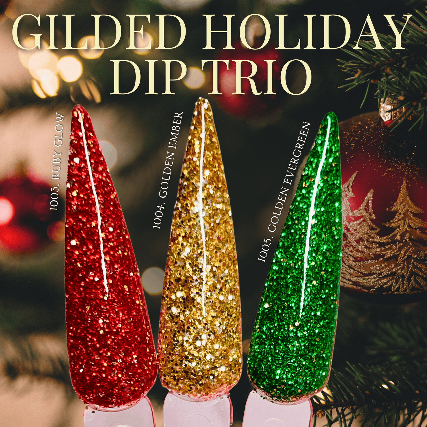 Gilded Holiday Trio - Luxie Nail