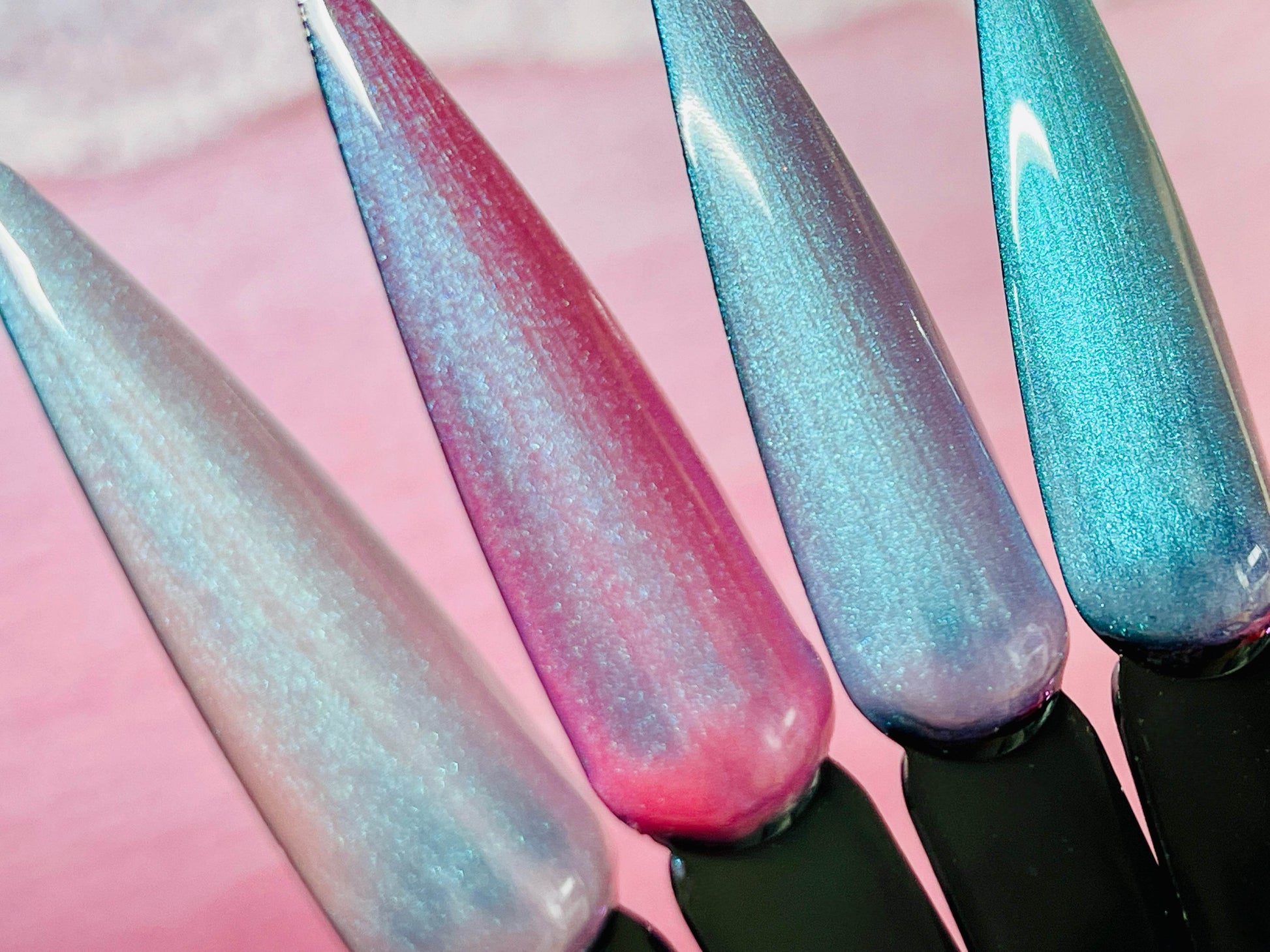 Aqua Veil Duo Chrome Gel Polish Set of 4 15ml UV Gel- Luxie Nail