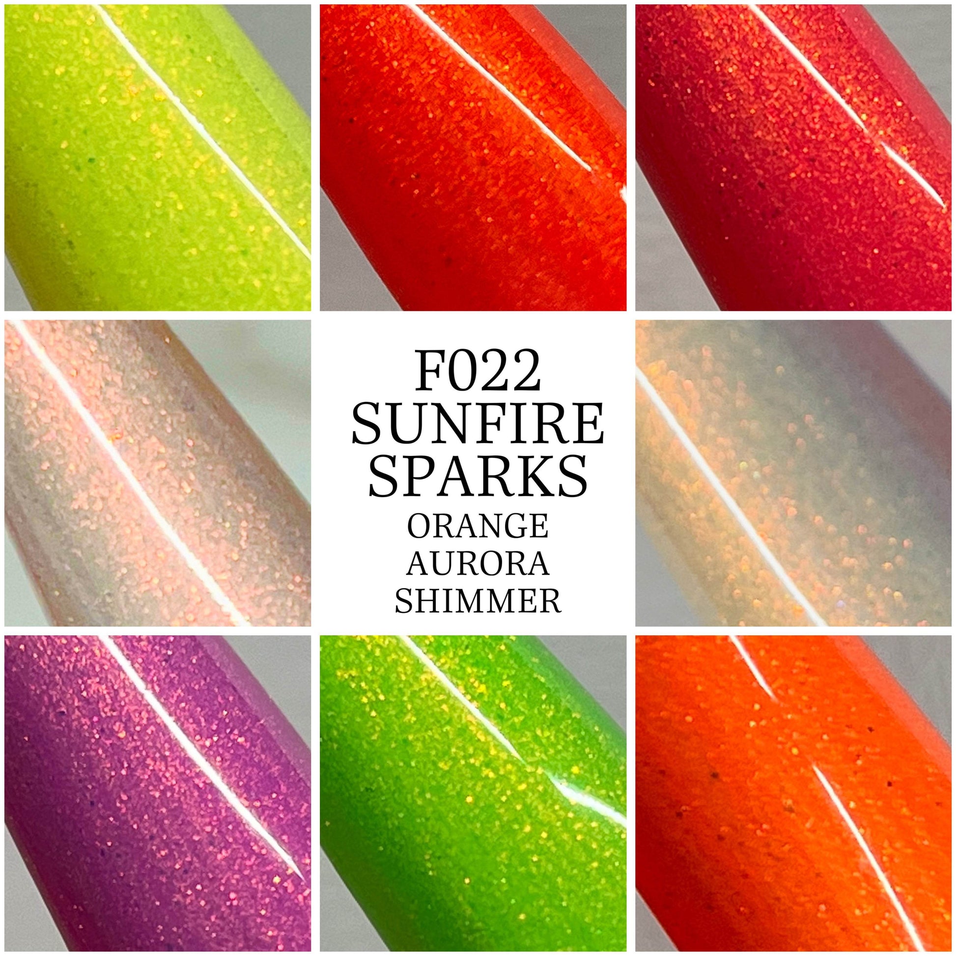 Aurora Luxe- Sunfire Sparks Gel Polish No. F022 15ml - Luxie Nail