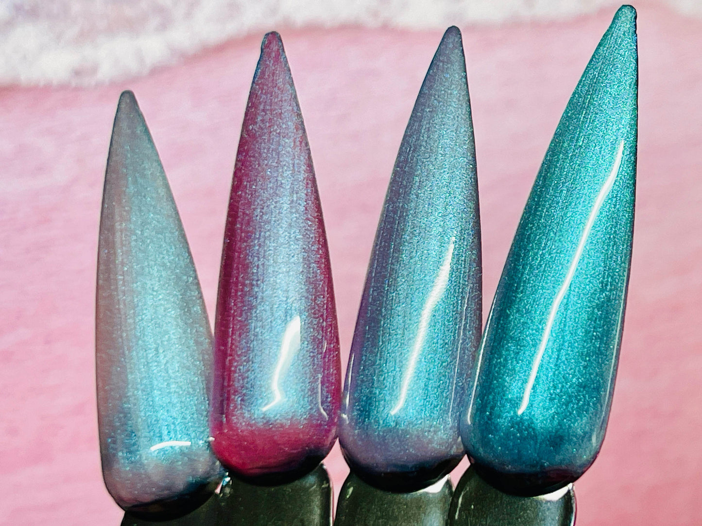 Aqua Veil Duo Chrome Gel Polish Set of 4 15ml UV Gel- Luxie Nail
