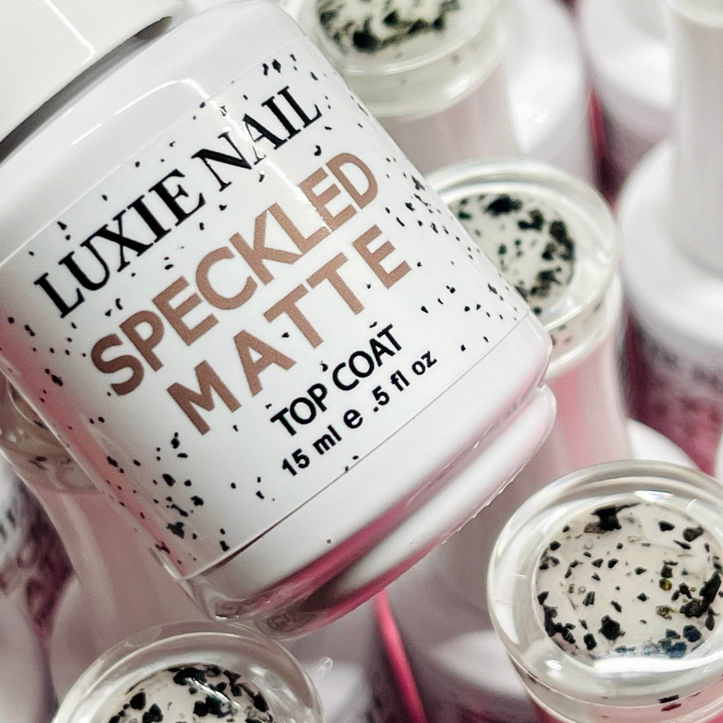 Speckled Matte Top Coat Gel Polish No.GL10 15ml - Luxie Nail