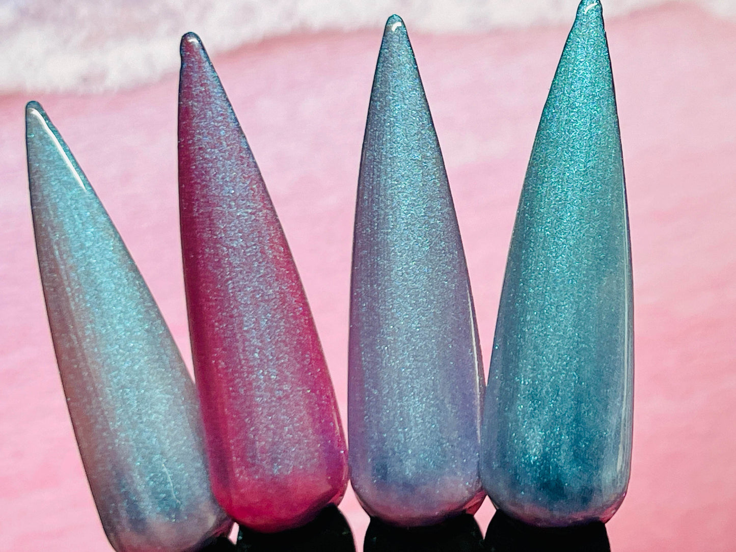Aqua Veil Duo Chrome Gel Polish Set of 4 15ml UV Gel- Luxie Nail