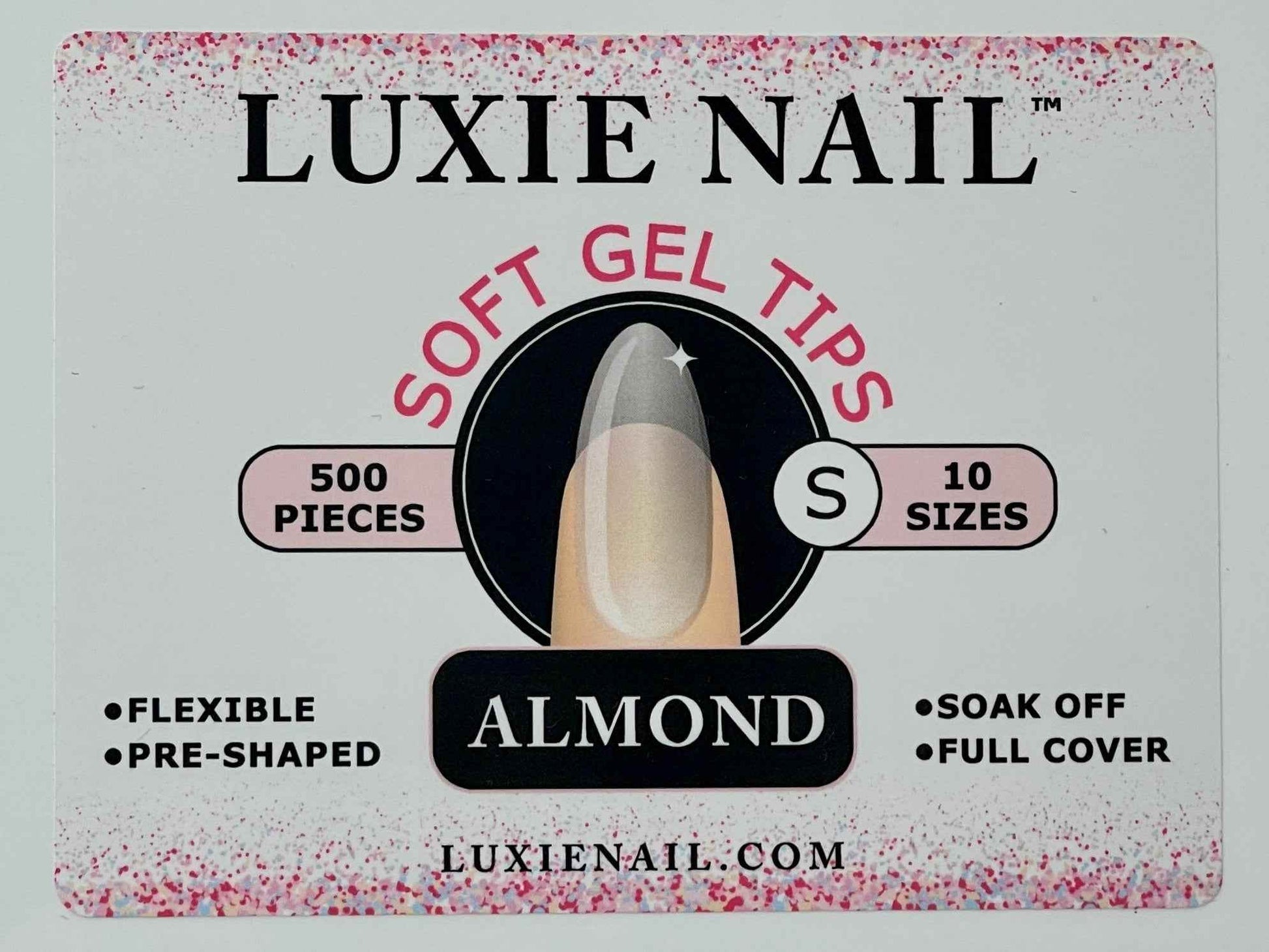 Full Coverage Soft Gel Tips- Almond Short - Luxie Nail