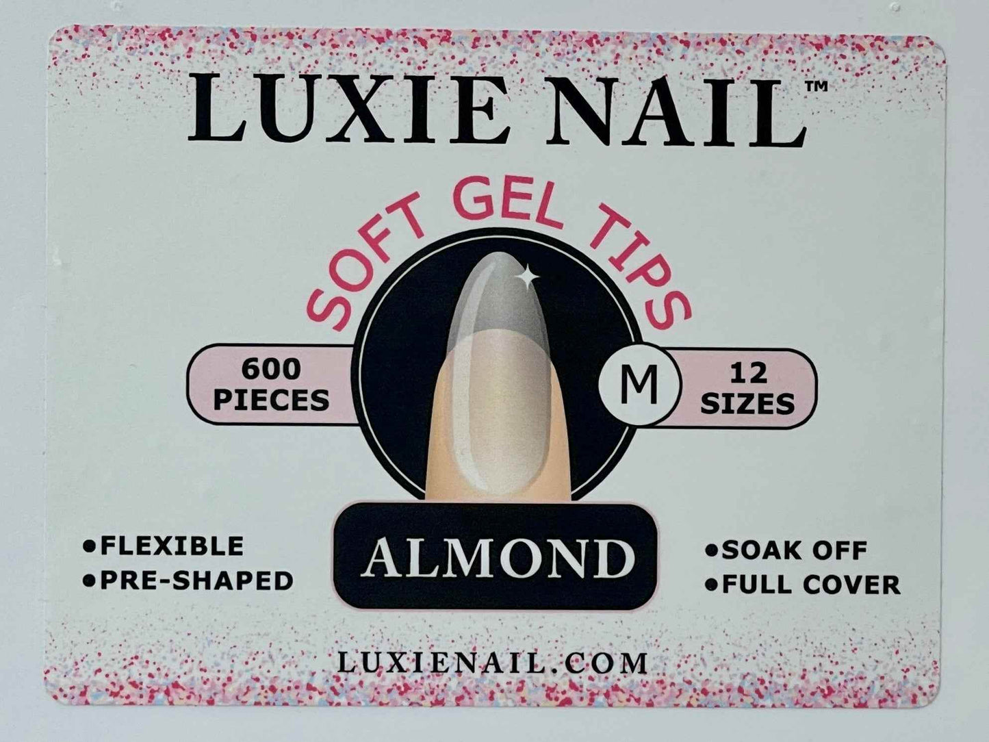 Full Coverage Soft Gel Tips- Almond Medium - Luxie Nail