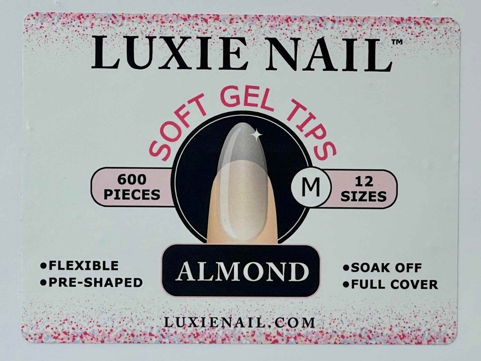 Full Coverage Soft Gel Tips- Almond Medium - Luxie Nail