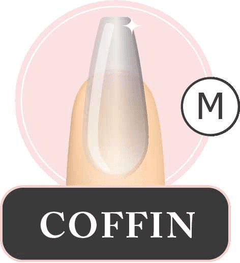 Full Coverage Soft Gel Tips- Coffin Medium - Luxie Nail