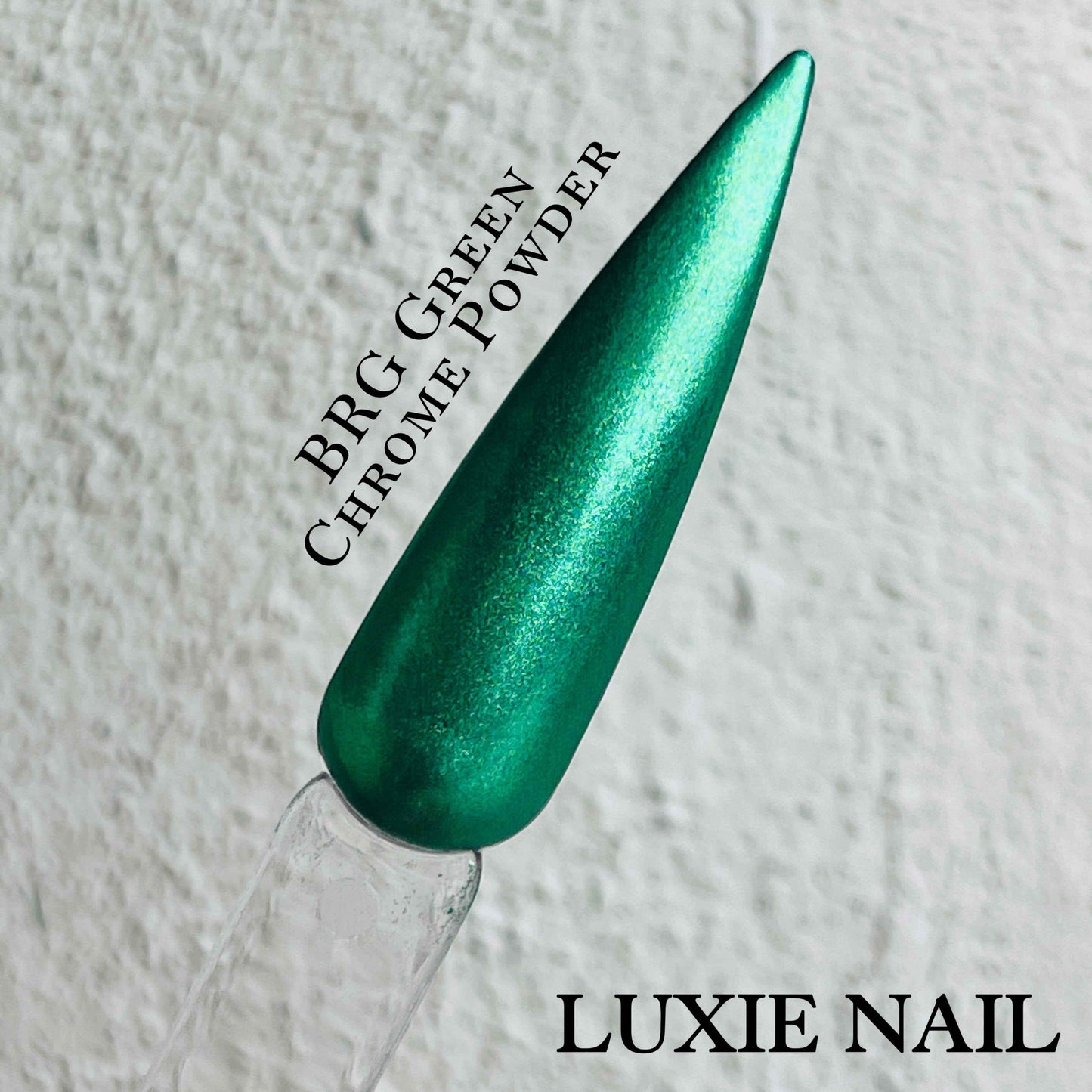British Racing Green Chrome Nail Powder 1g. - Luxie Nail