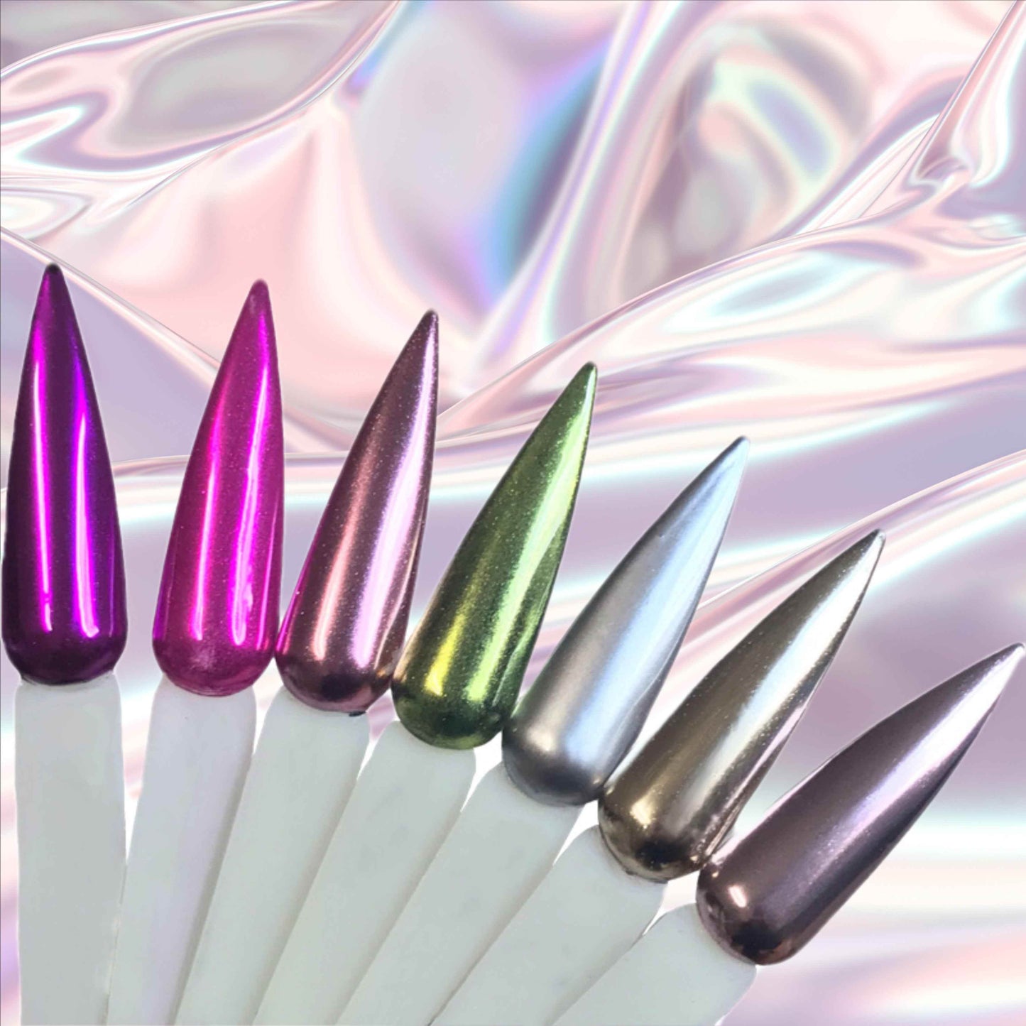Chrome Nail Powders 9 Color Set - Luxie Nail