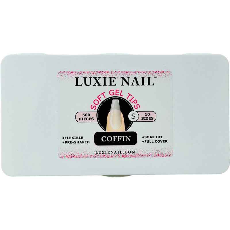 Full Coverage Soft Gel Tips- Coffin Short - Luxie Nail