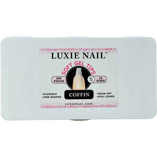 Full Coverage Soft Gel Tips- Coffin Short - Luxie Nail