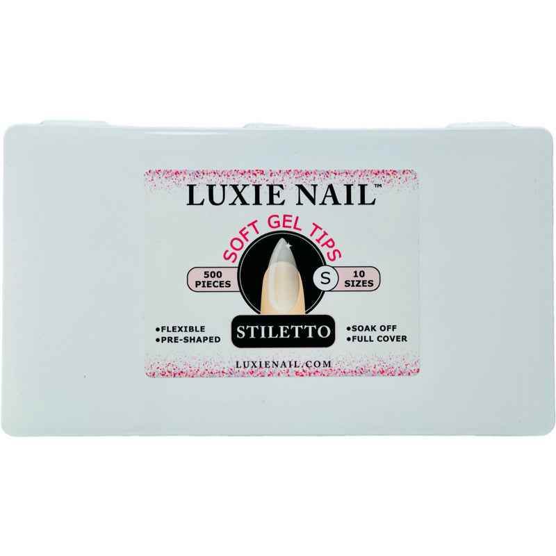 Full Coverage Soft Gel Tips- Stiletto Short - Luxie Nail