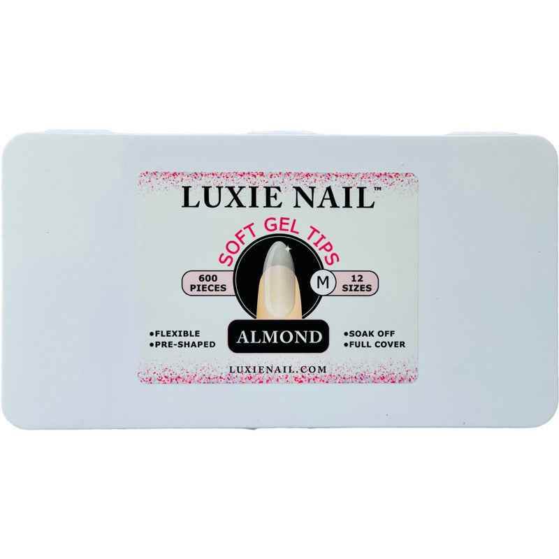 Full Coverage Soft Gel Tips- Almond Medium - Luxie Nail