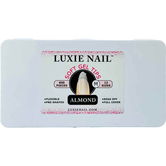 Full Coverage Soft Gel Tips- Almond Medium - Luxie Nail