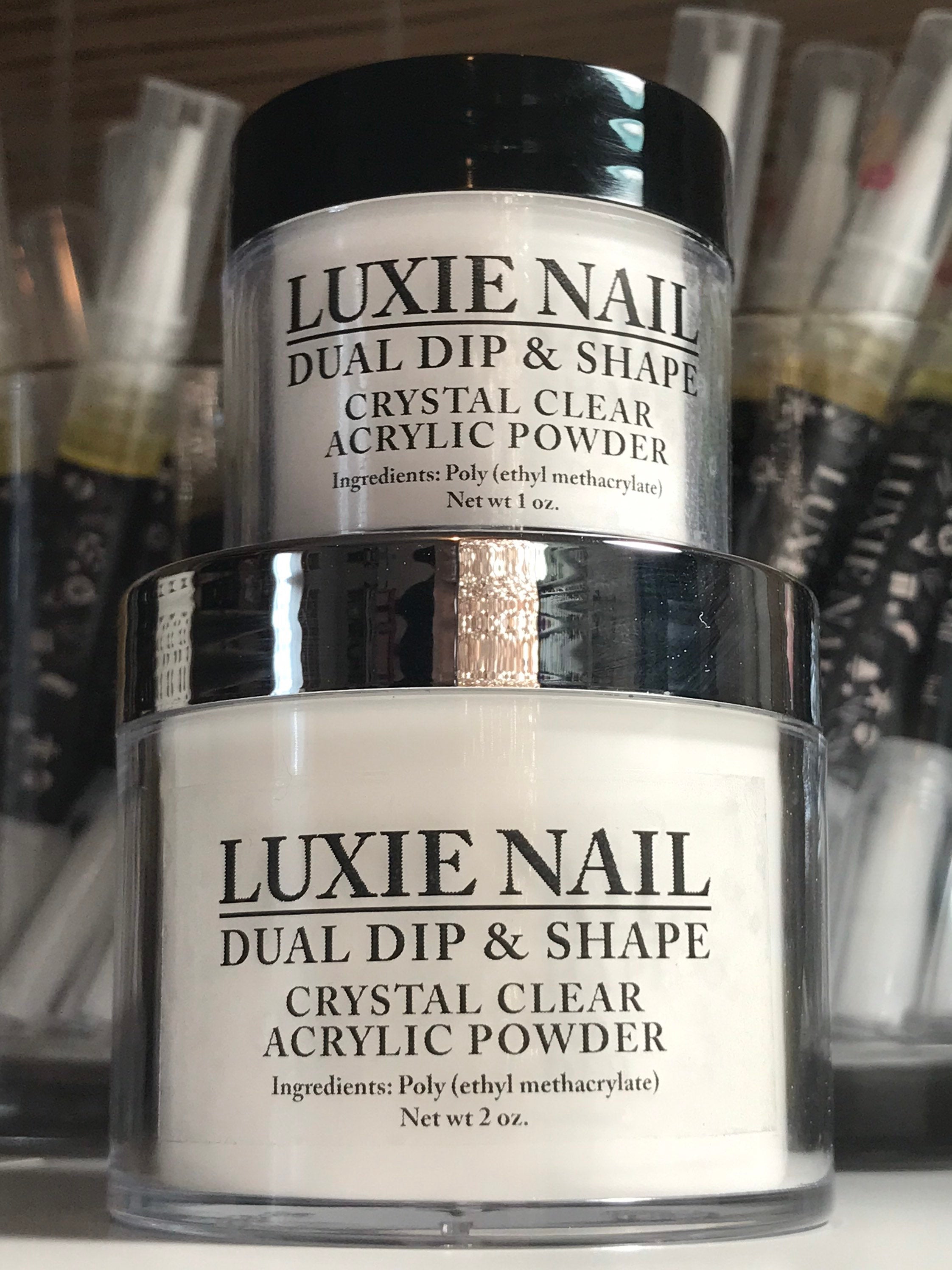 Crystal Acrylic Powder PINK/CLEAR/WHITE Nail Manicure Powder Dust
