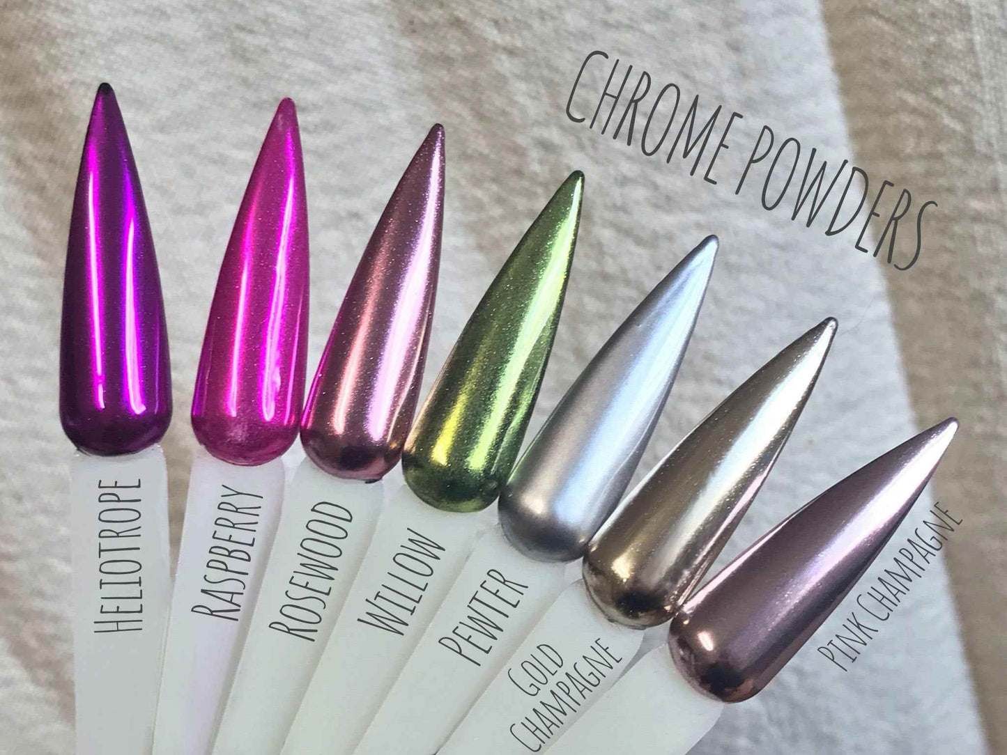 Chrome Nail Powders 9 Color Set - Luxie Nail