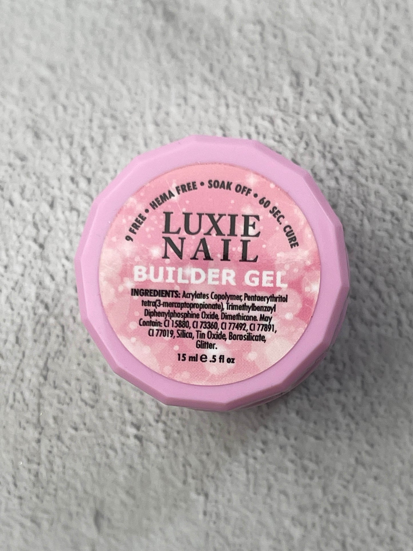 HEMA Free Sangria Builder Gel 15ml- Soak-Off, 9-Free Formula - Luxie Nail