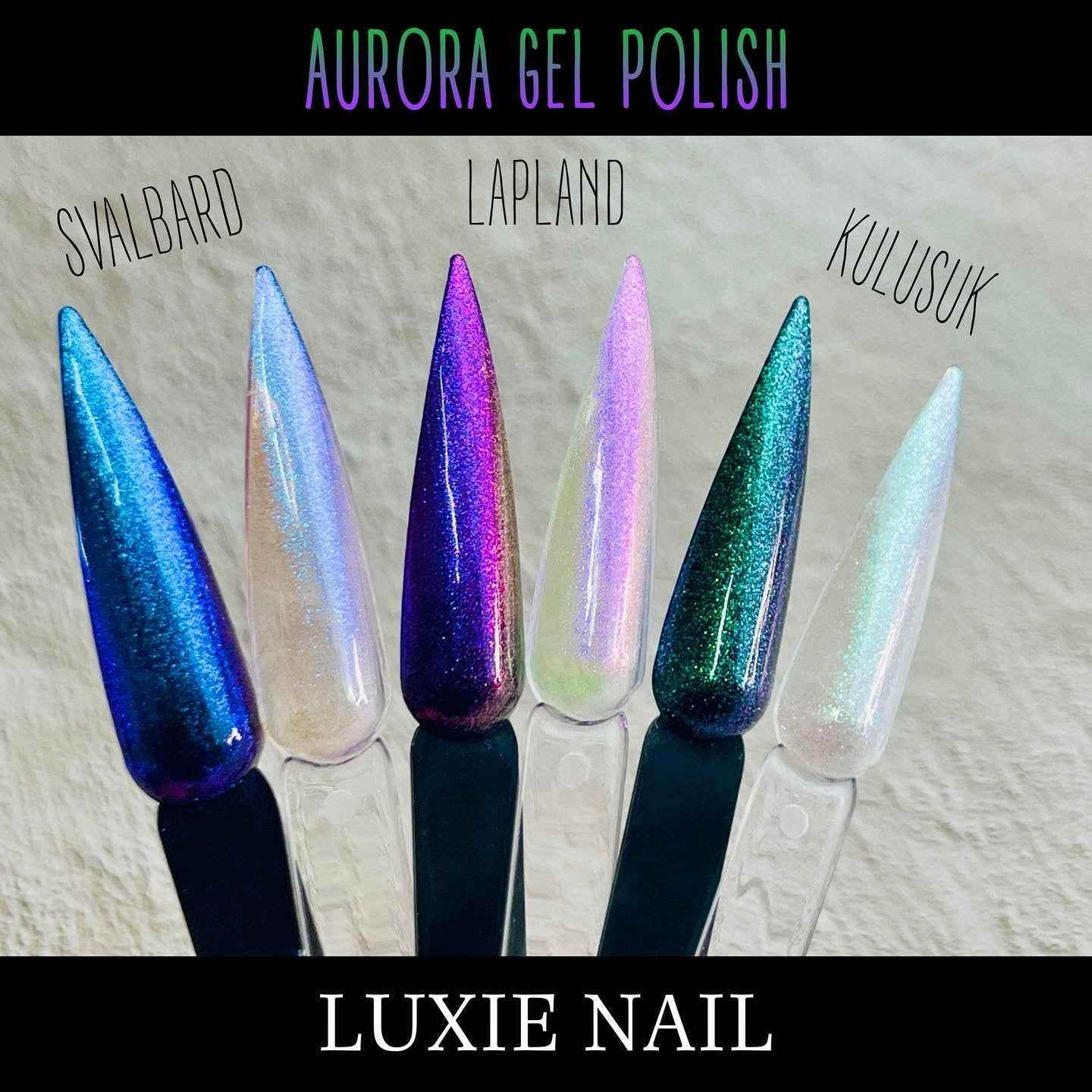 Aurora Gel Polish- Iridescent Shimmer 15ml - Luxie Nail