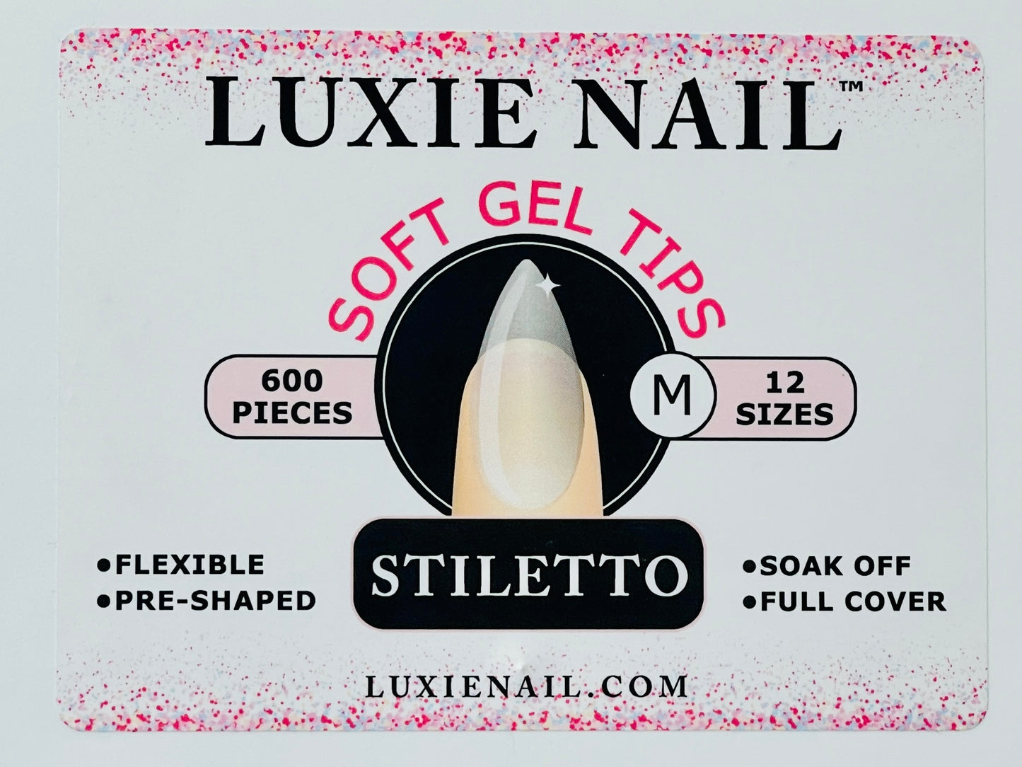 Full Coverage Soft Gel Tips- Stiletto Medium