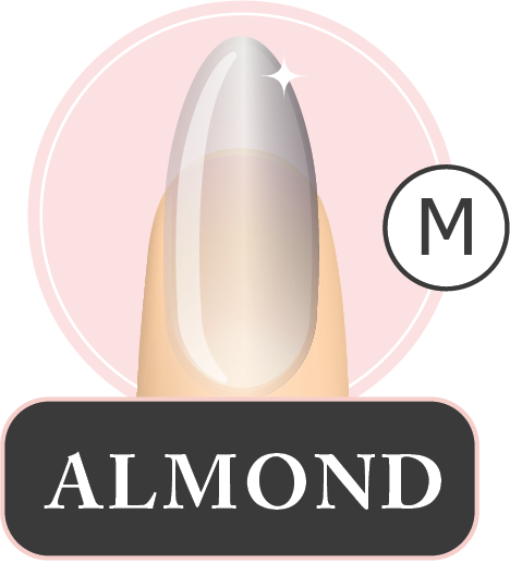 Full Coverage Soft Gel Tips- Almond Medium