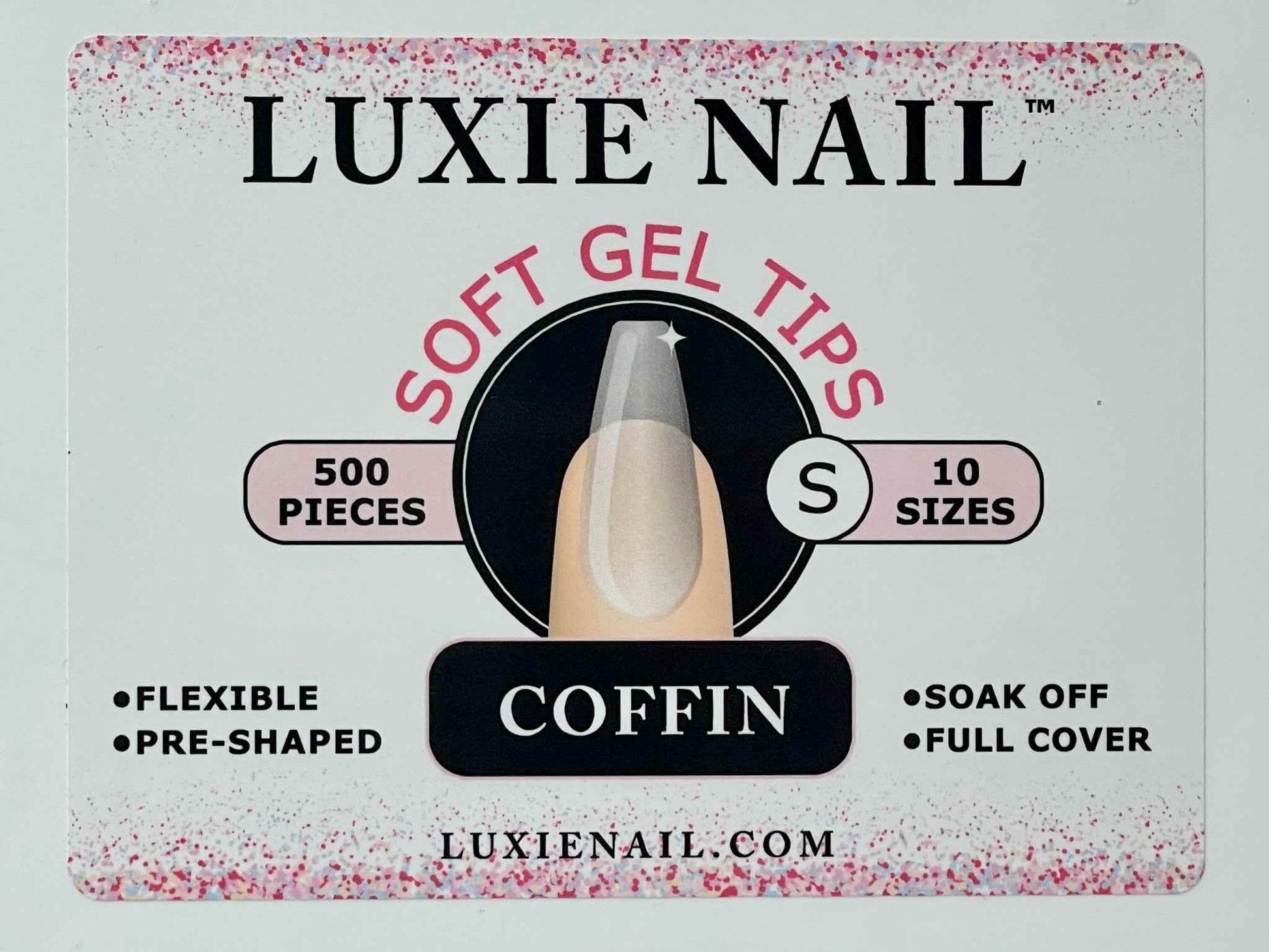Full Coverage Soft Gel Tips- Coffin Short - Luxie Nail