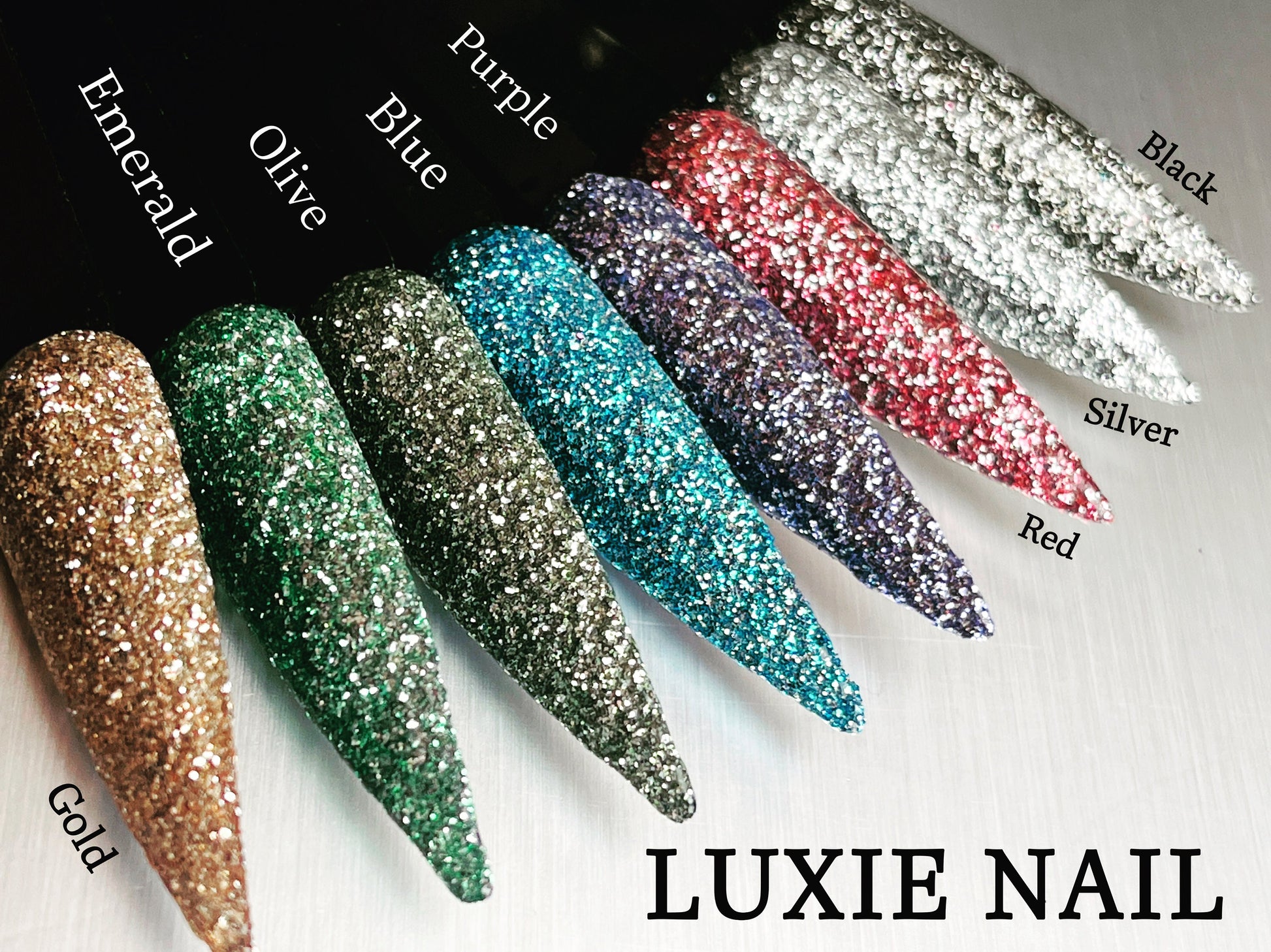 Set of 8 High Flash Reflective Glitter – Luxie Nail
