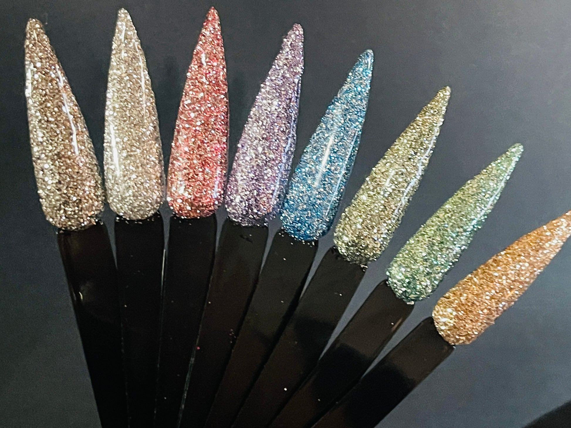 Sliver Hign Flshing Nail Crystals Reflective Powder Rainbow